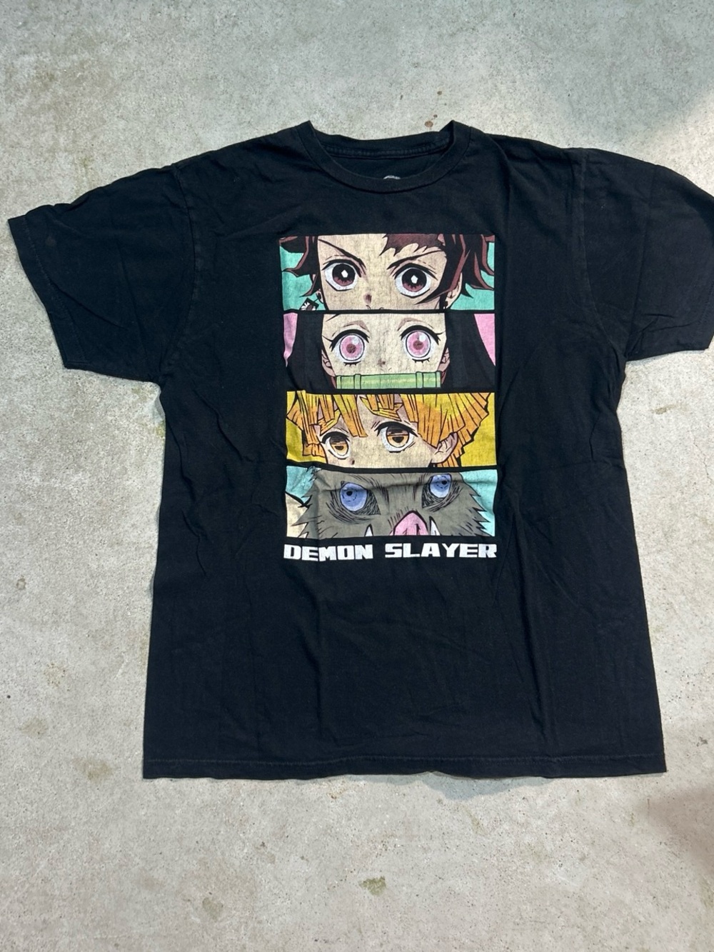 Demon Slayer Black Short Sleeve Graphic Tee